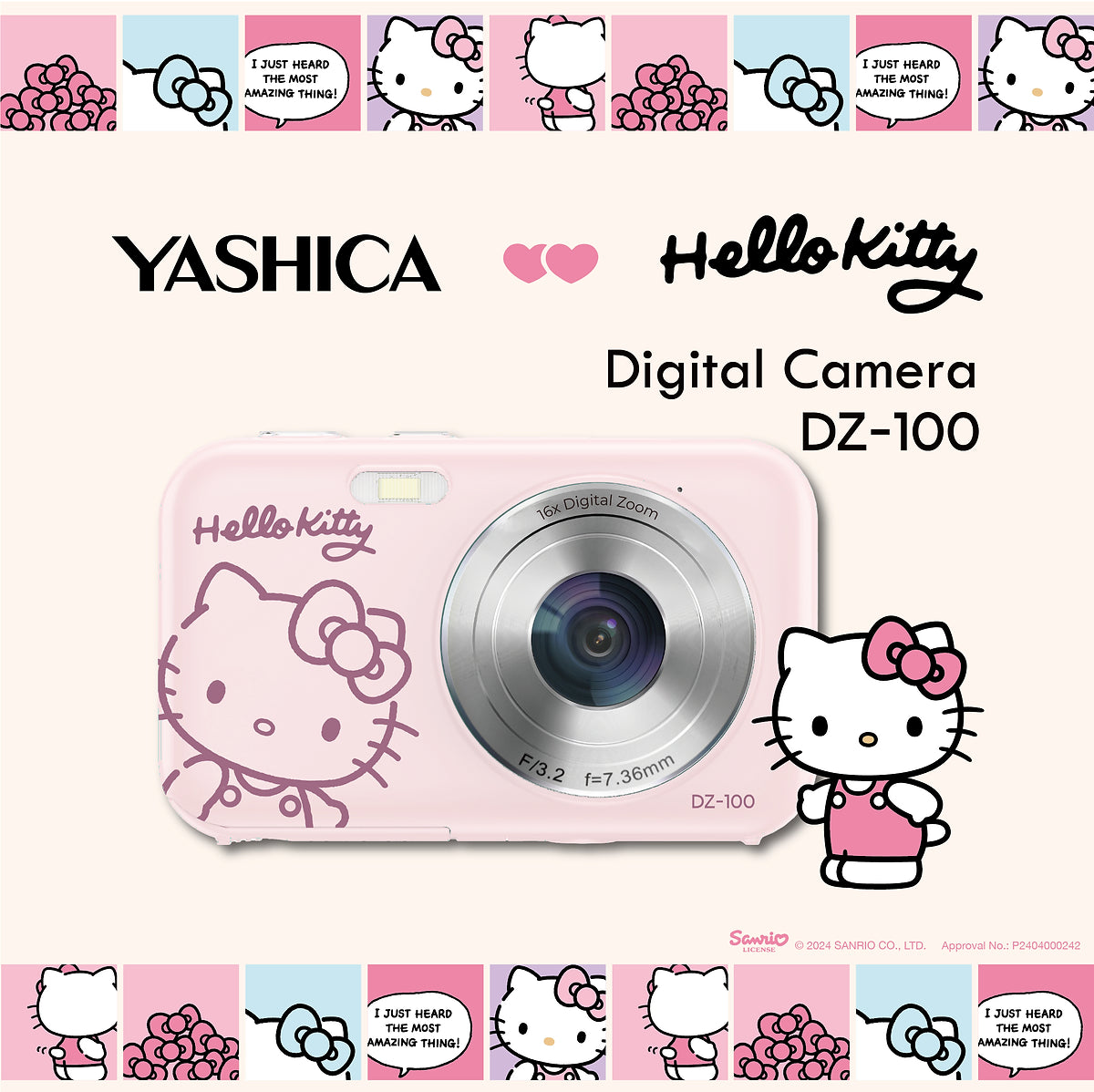 YASHICA x Hello Kitty Digital Camera DZ-100