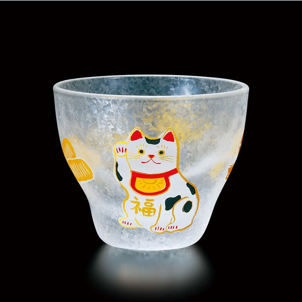 Aderia Beckon Cat Mt. Fuji Sake Cup - Beckon Cat