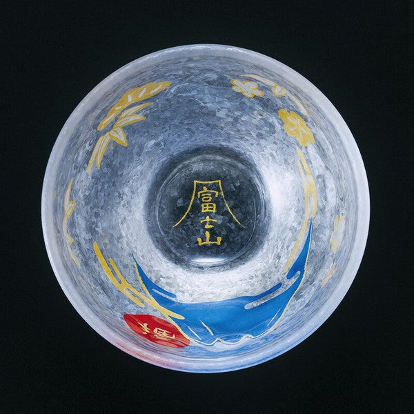 Aderia Beckon Cat Mt.Fuji Sake Cup - Fuji Mountain