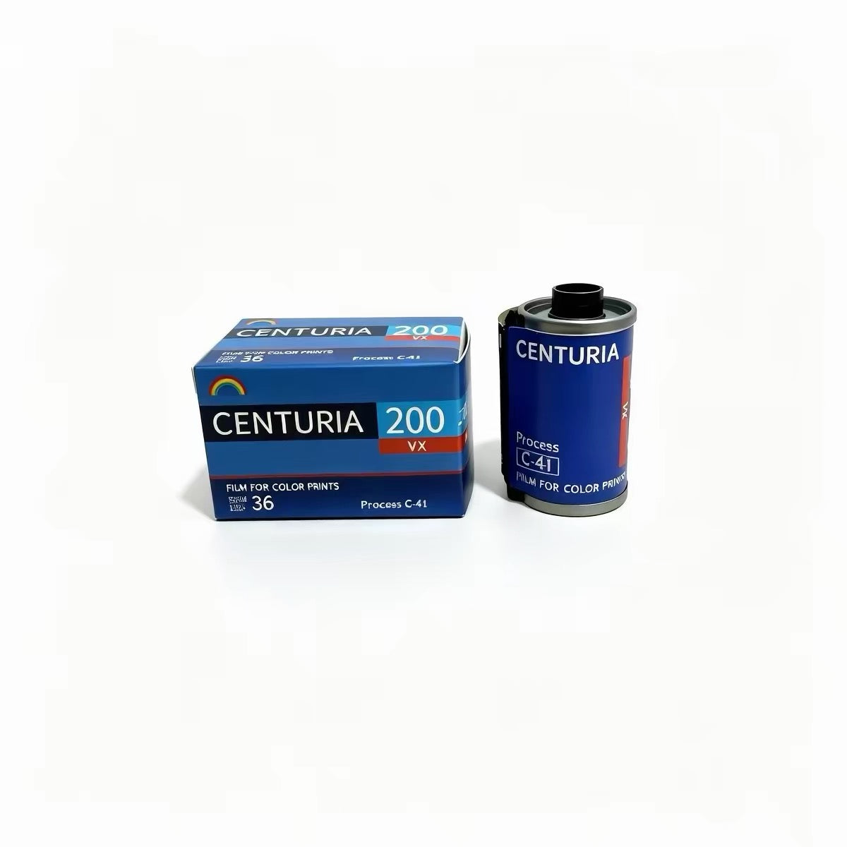 Centuria 200 VX 135 film box and canister