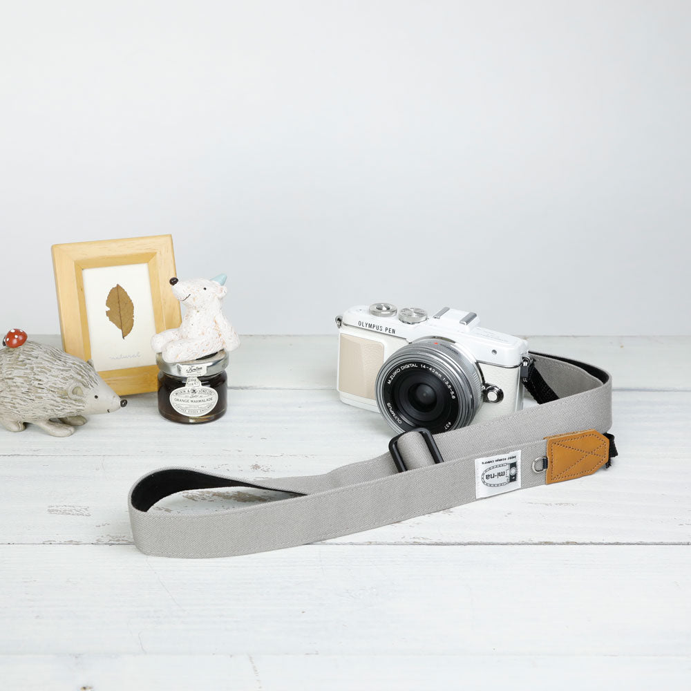 mi-na Camera Strap Canvas Gray 2.5cm