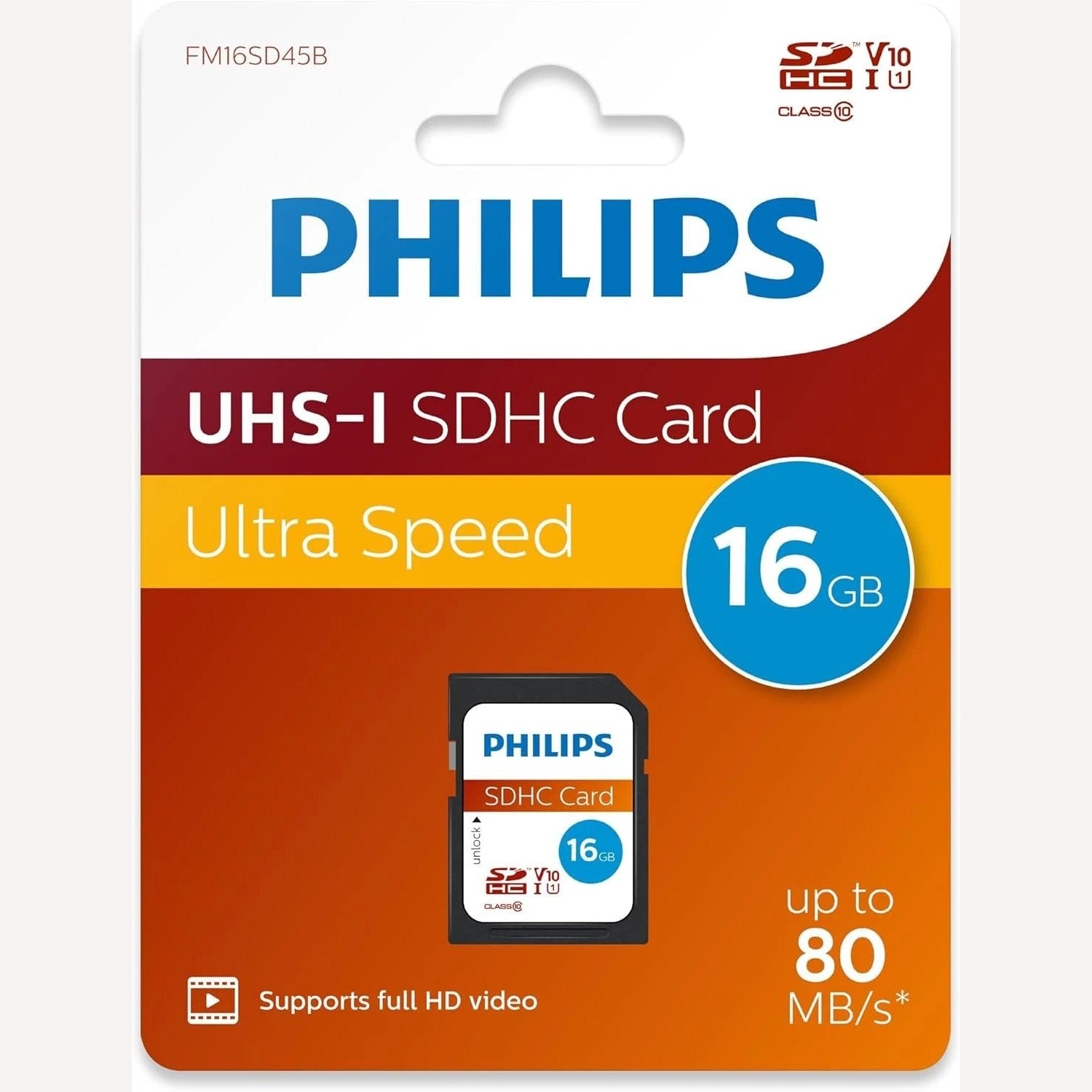 PHILIPS Micro SD Card 16GB UHS-I Ultra Speed