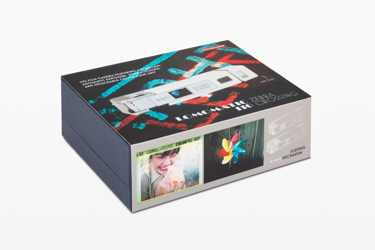 Lomography Lomomatic 110 Camera & Flash Zebra Crossing