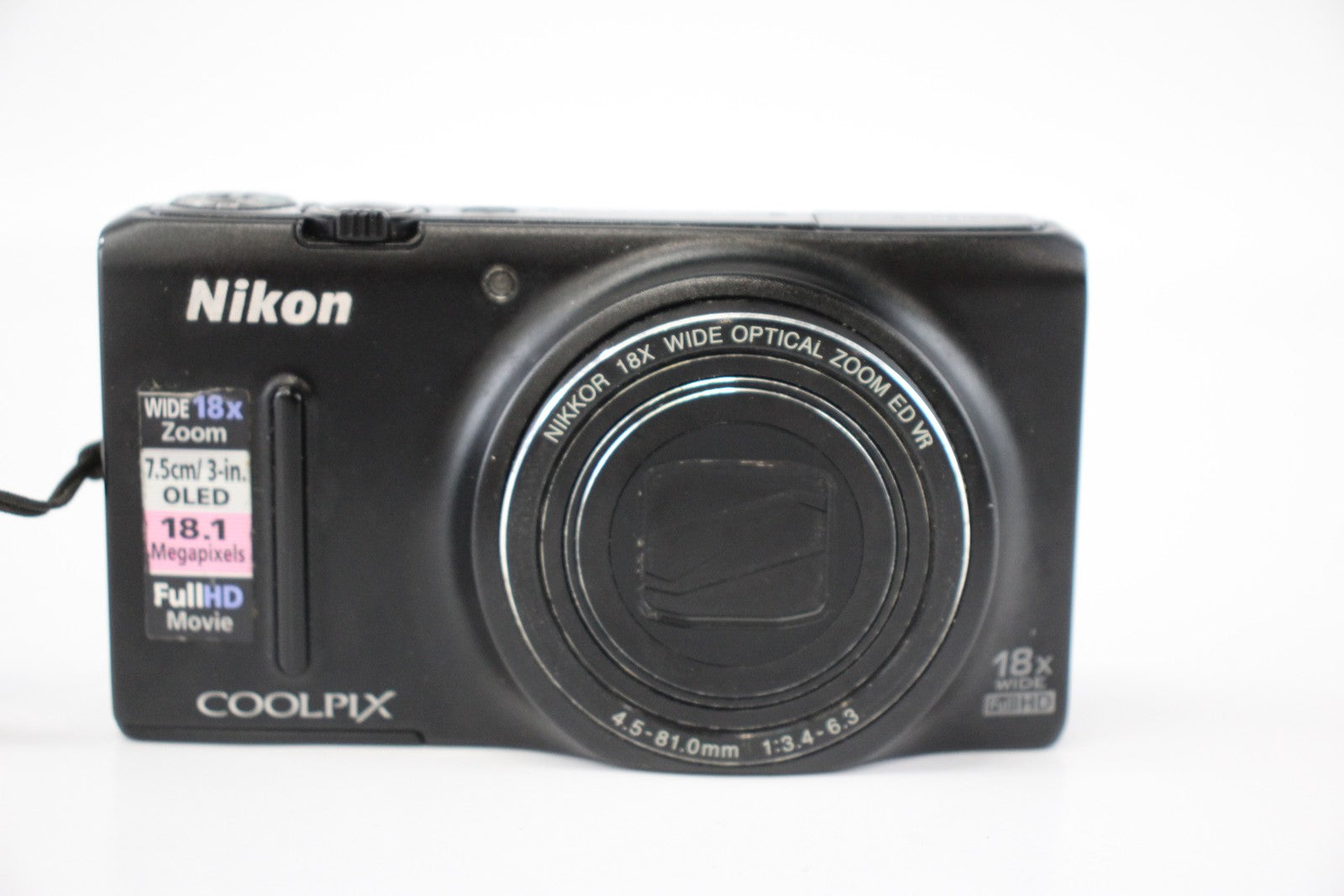 Nikon Coolpix S9400 black digital camera - actual unit