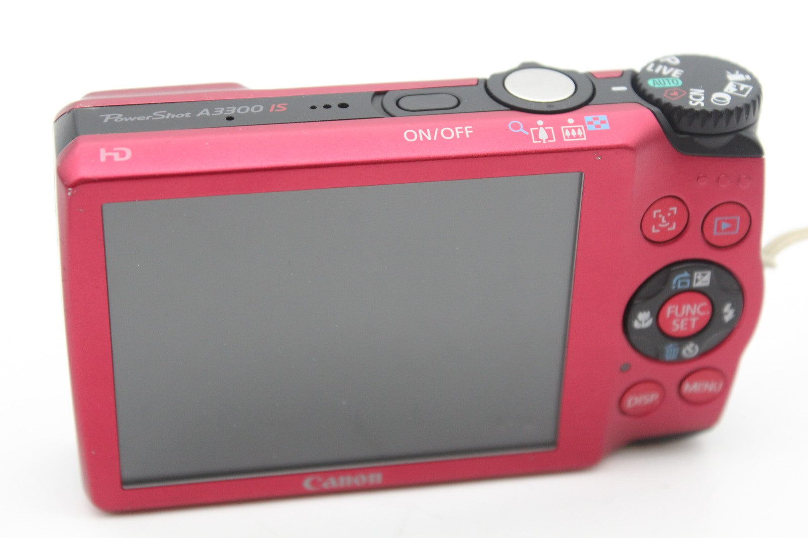 Canon PowerShot A3300 IS Red 背面
