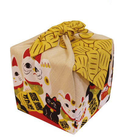 Beckoning Meow  "Furoshiki" Japanese Traditional Wrapping Cloth