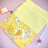 Yellow Beckoning cat Series Pouch 3
