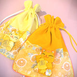 Yellow Beckoning cat Series Pouch 3