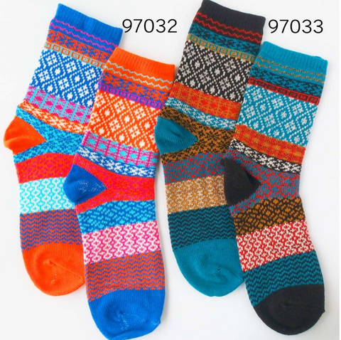 Colorful Different Colors Round Socks