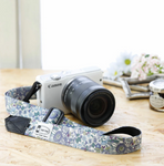 Mi-na Camera Strap Flower Garden Blue