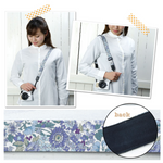 Mi-na Camera Strap Flower Garden Blue