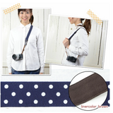 Mi-na camera Strap Dark Navy Dot