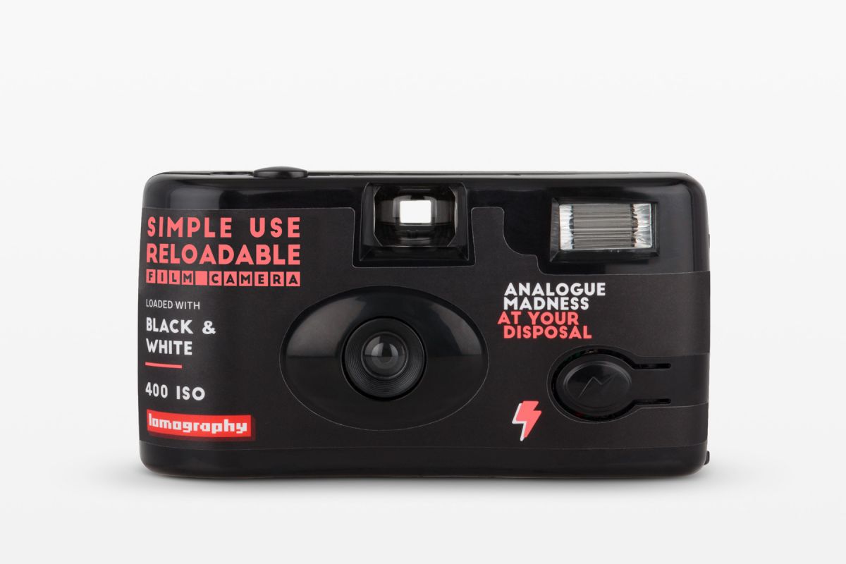 Lomography Simple Use Reloadable Film Camera Black & White